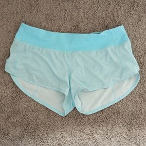 Lululemon Light Blue Running Shorts